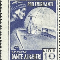 Cinderella Stamp - Società Dante Alighieri &quot;Pro Emigranti&quot;