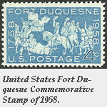 United States Fort Duquesne Commemorative Postage Stamp of 1958